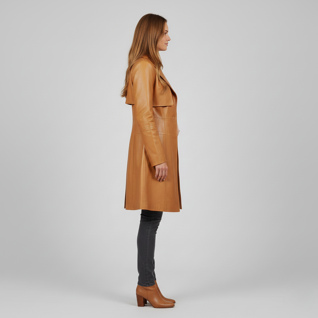 Longline Leather Coat