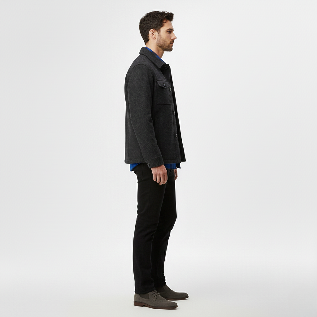 Casual Button Front Shirt Jacket