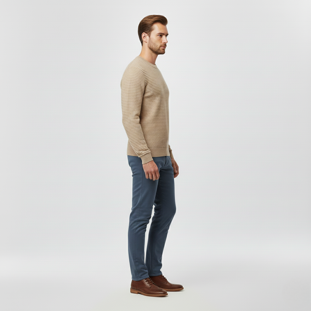 Textured Crew Neck Sweater