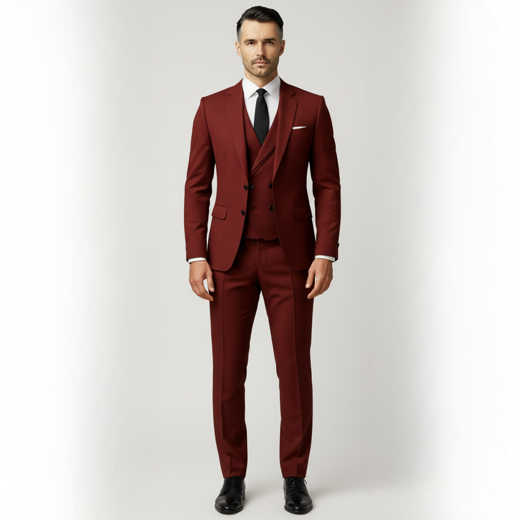 Tredelt dress med jakke, vest og bukse