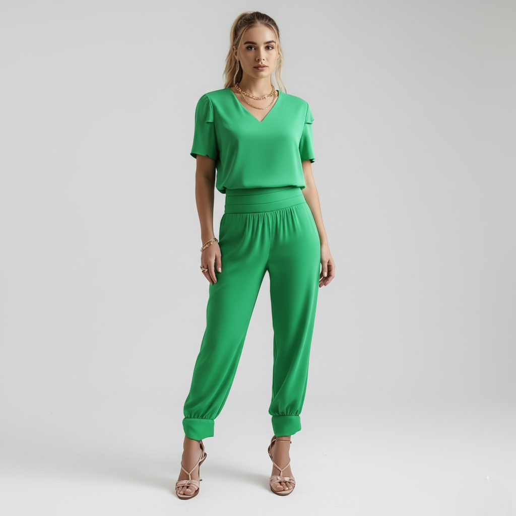 To-delt drakt med topp og bukse