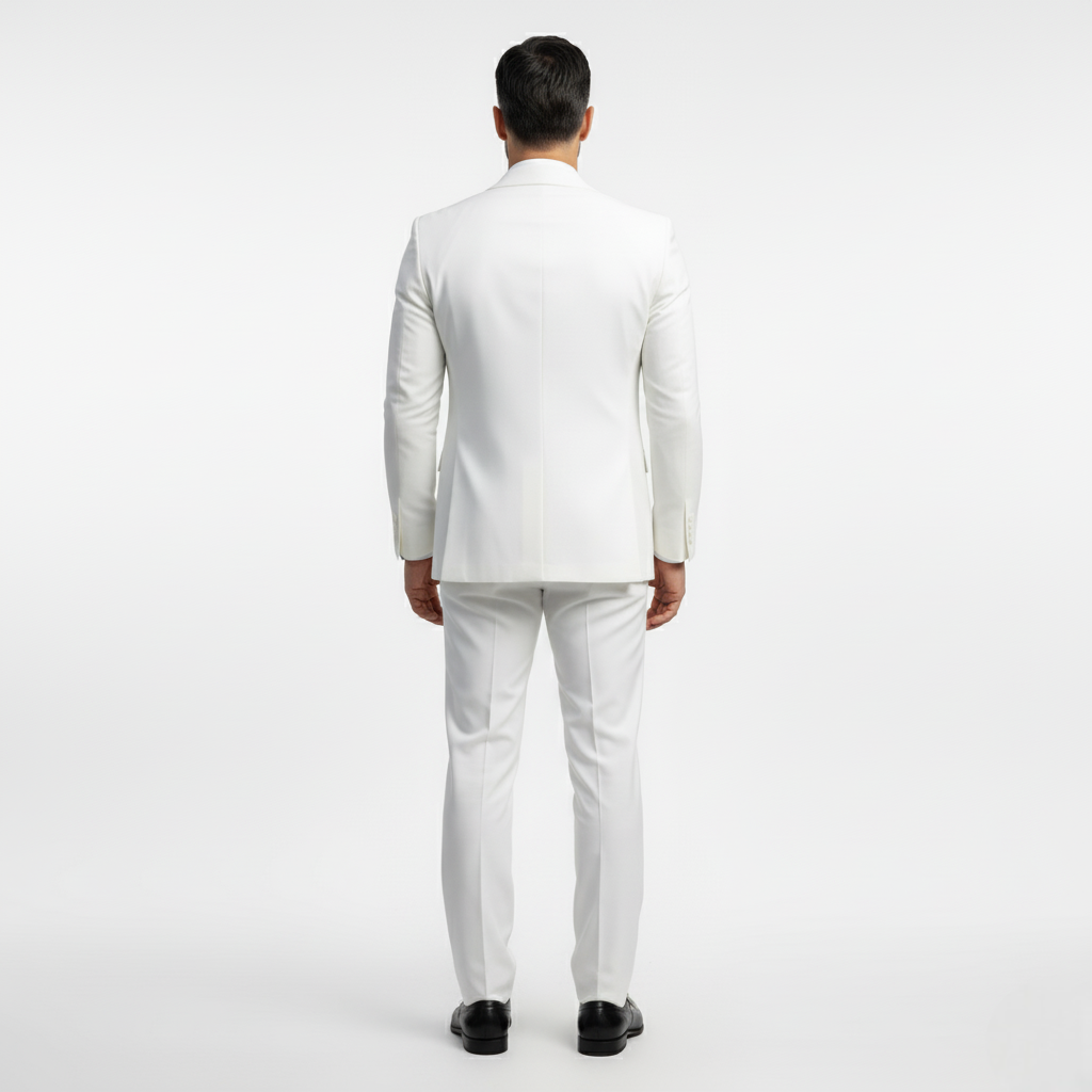 Slim fit dress i ullblanding for menn