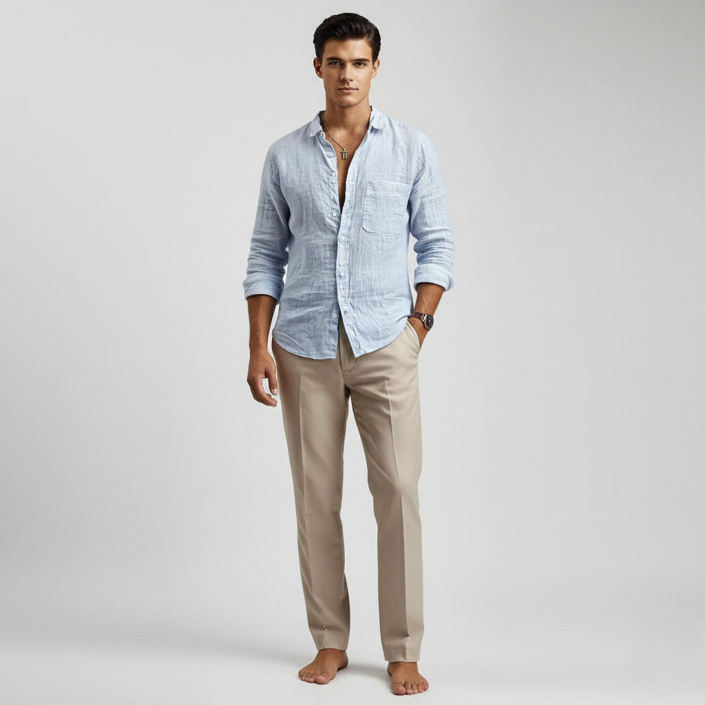 Skjorte med knappelukking og krage