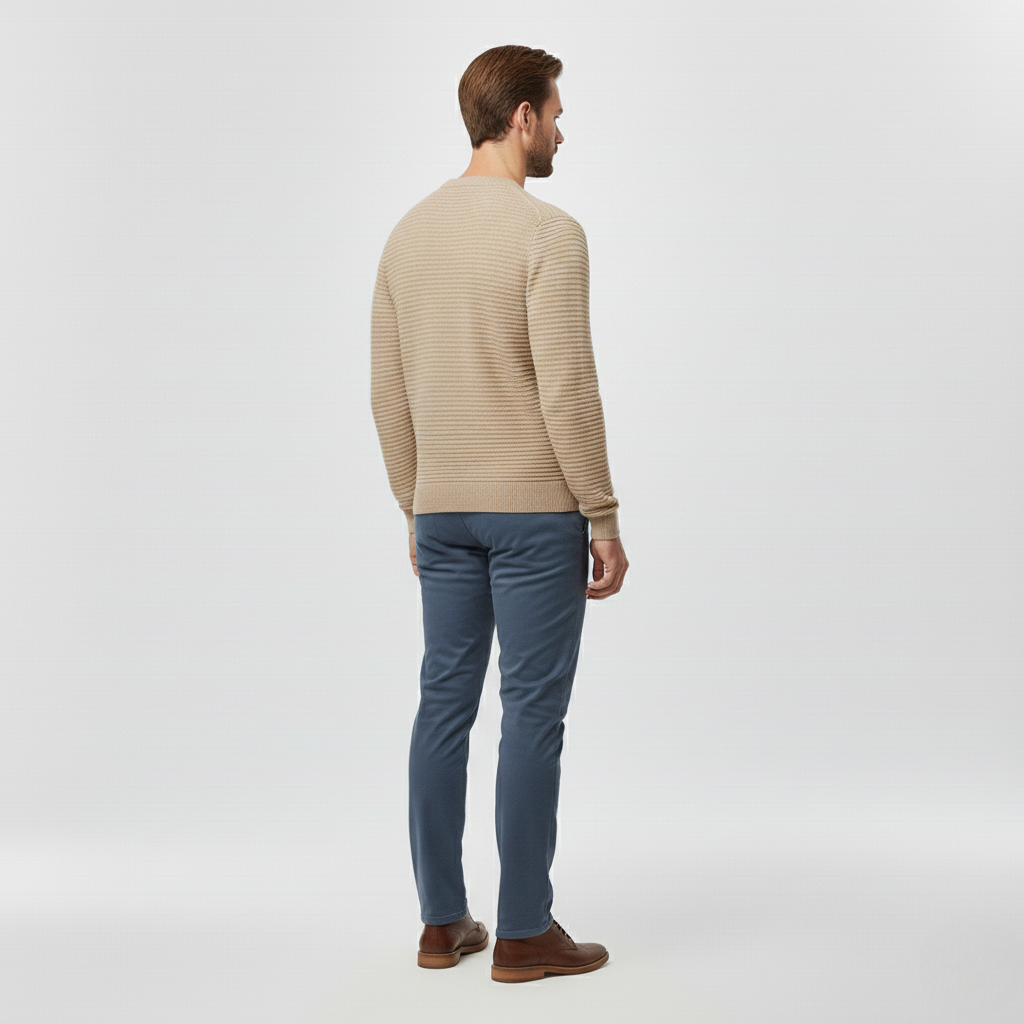 Textured Crew Neck Sweater